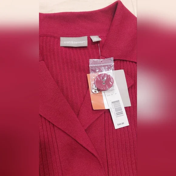 Croft & Barrow Red Women's Jacket - Picture 7 of 9